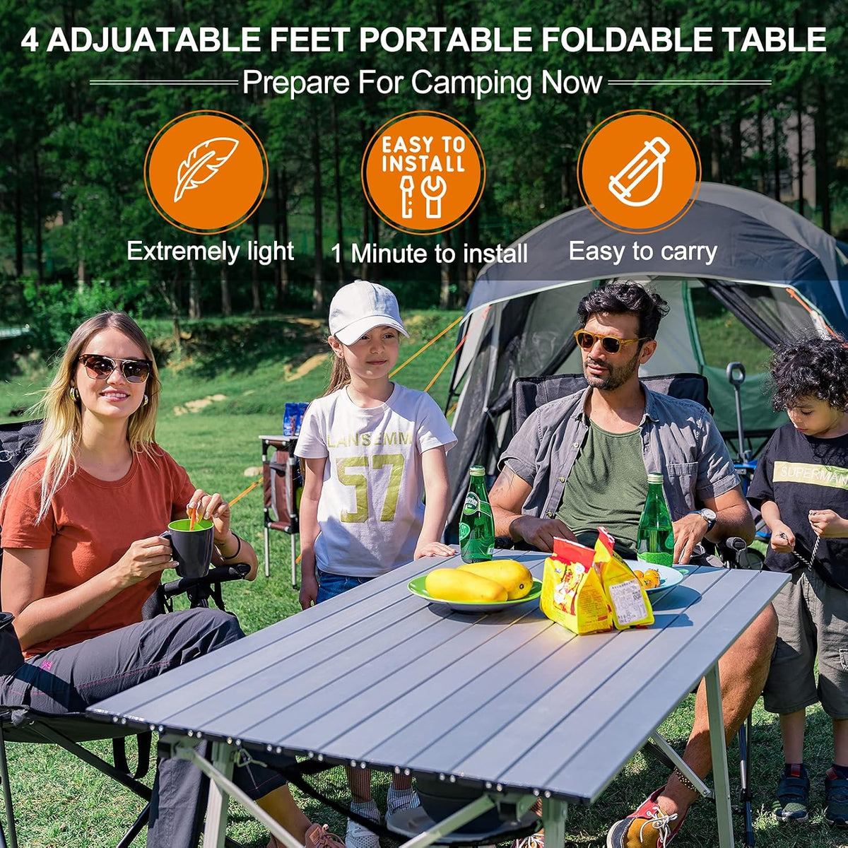 Portable Folding Camping Table Ultra Lightweight Aluminum N869