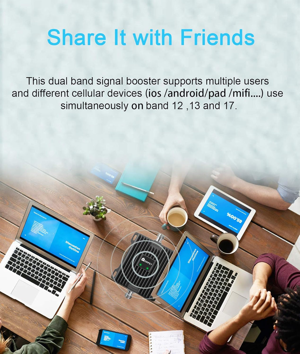 Cell Phone Signal Booster for Home up to 5500 sqft X391
