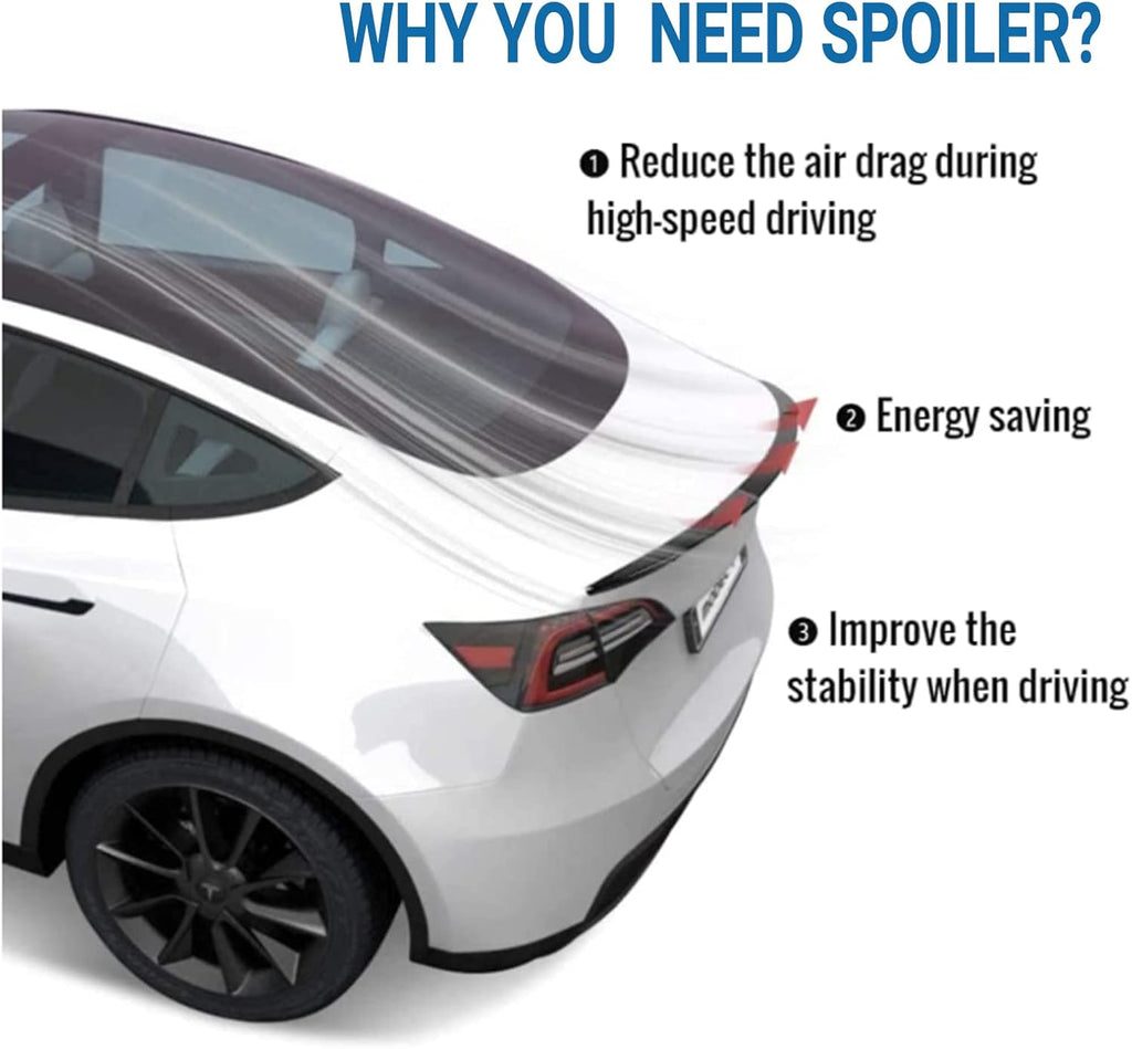 Carbon Fiber Style Rear Trunk Spoiler Wing for Tesla Model 3 Z3120