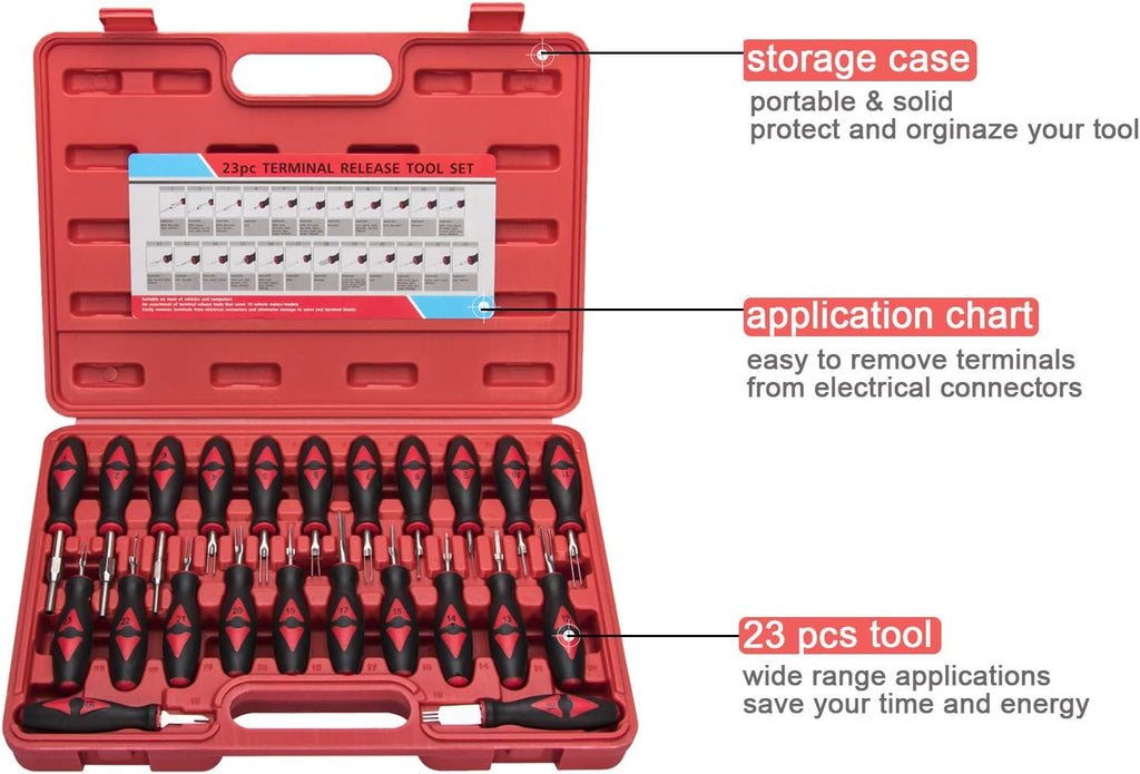 Universal Terminal Release Tool Set Electrical Connector Removal Kit Pack of 2 K40246