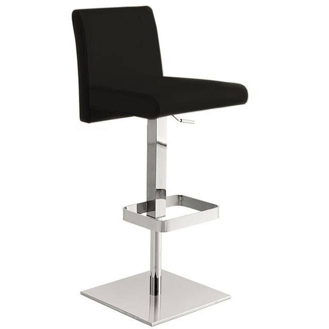 Italian Burgundy Leather Bar Stool I164