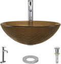 16-5/8x22 Glass Vessel Bathroom Sink with Vessel Faucet U252782