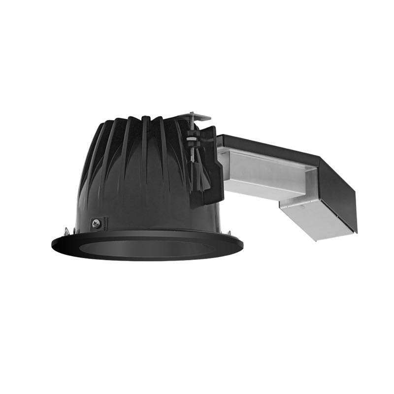 4 inch Round 12W Dimmable 3500K 80 CRI Black Cone Ring C6851