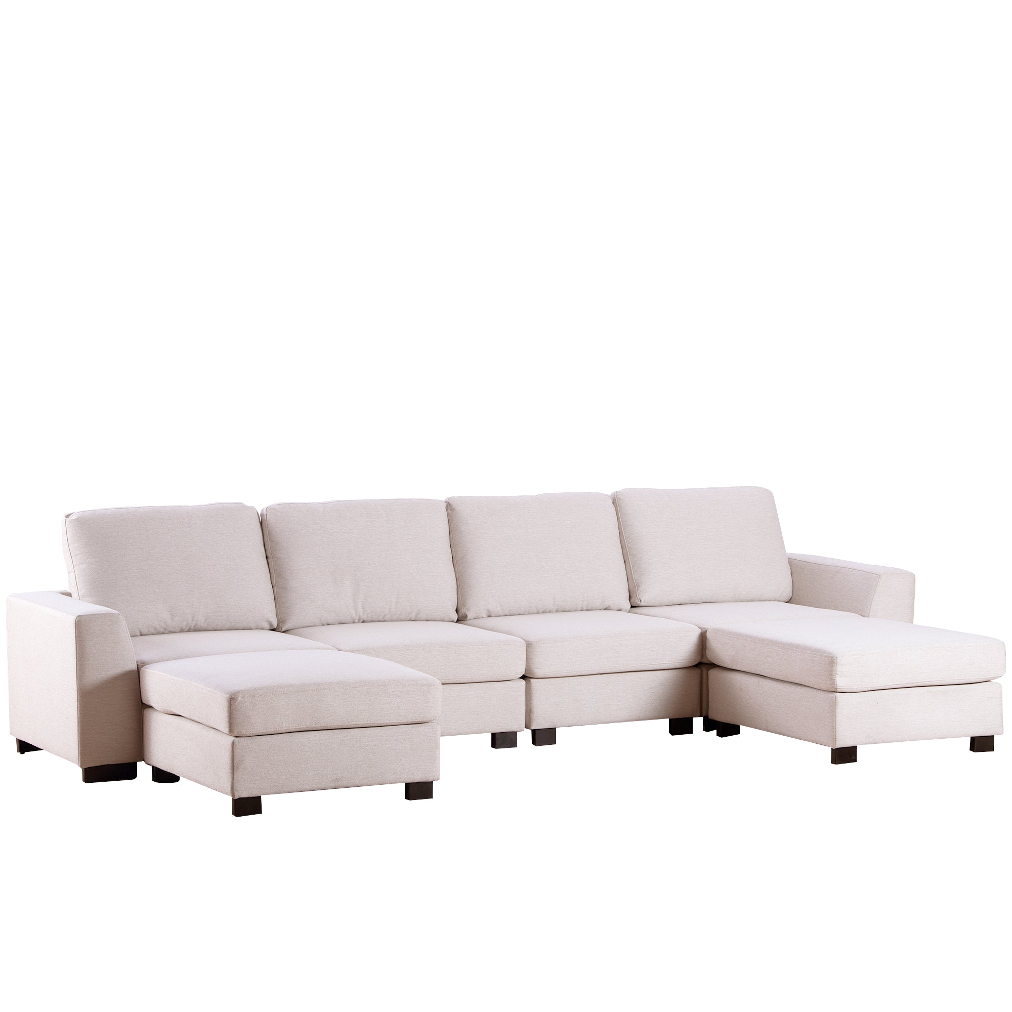 U Shaped Sofa with Removable Ottomans C9447