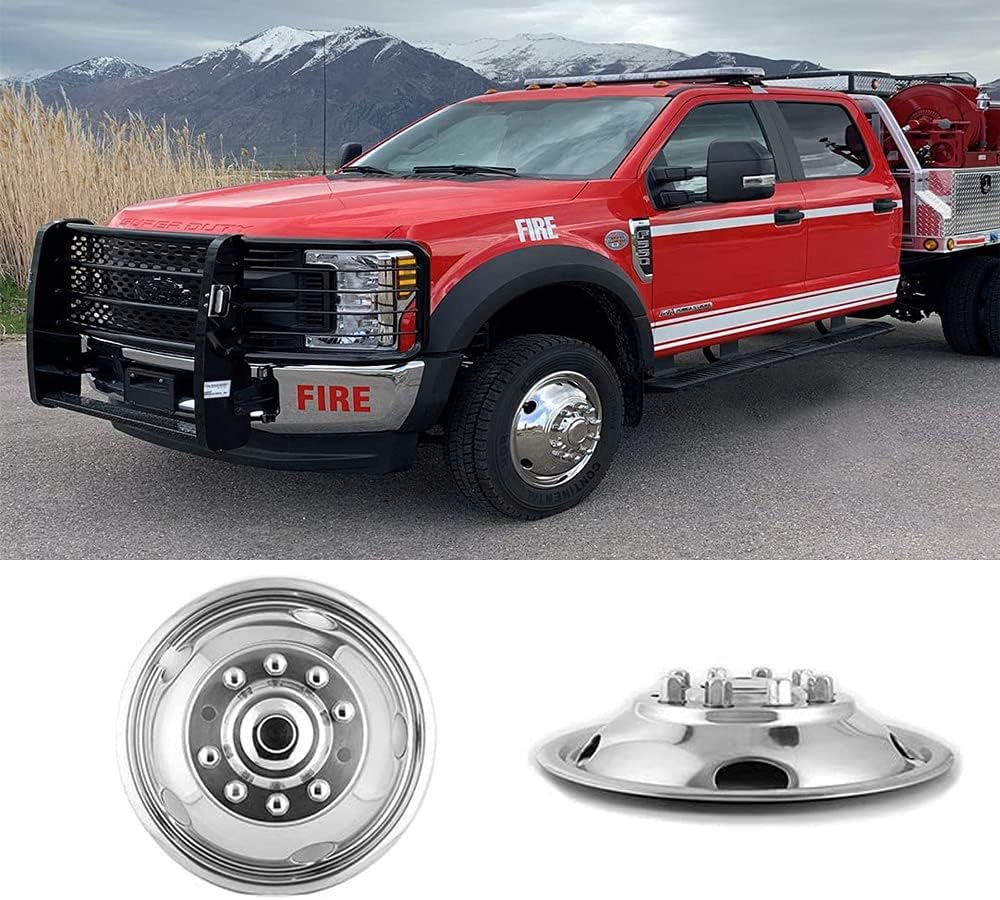 2pcs 19.5inch Polished Stainless Steel Dually Wheel Simulators I558