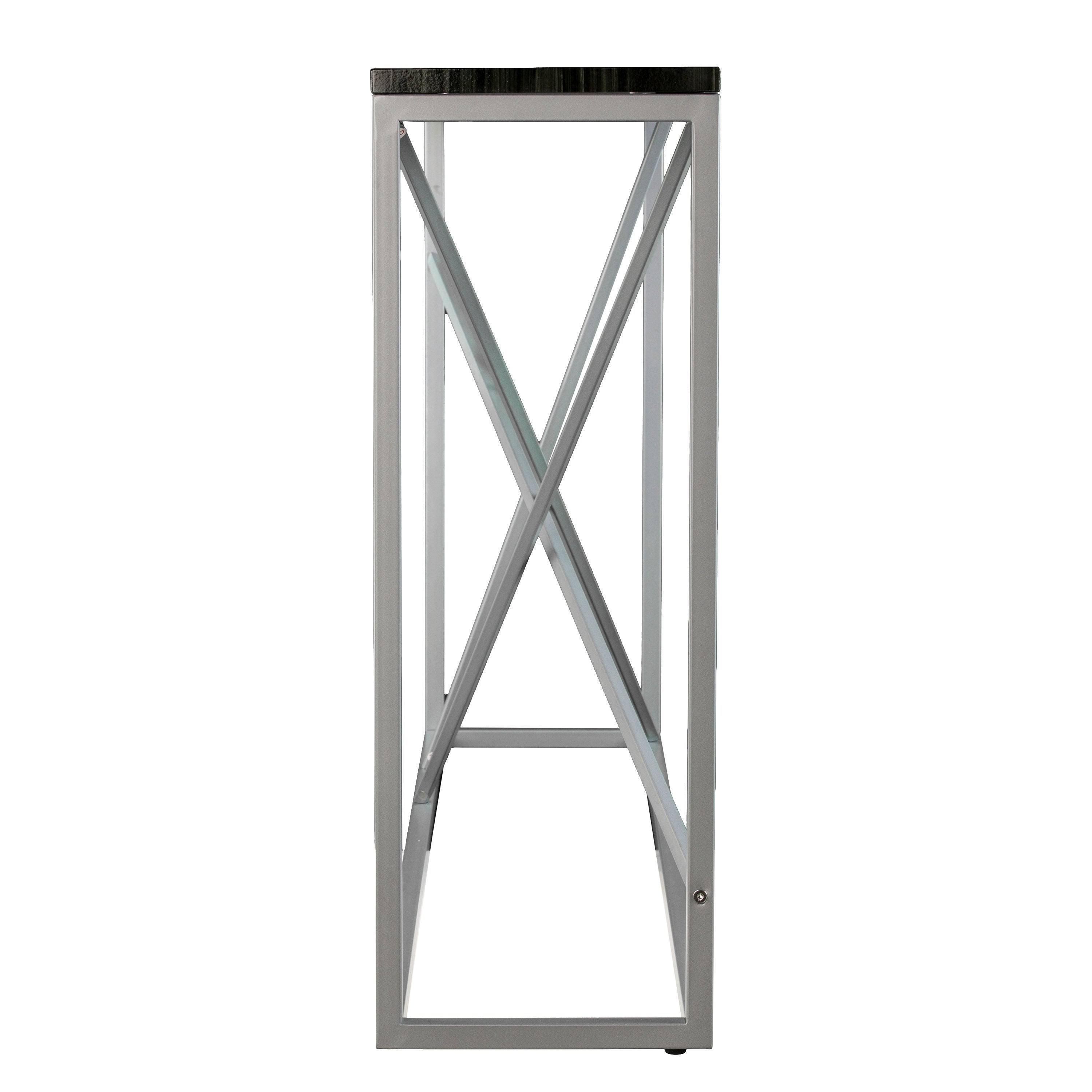 Faux Marble Skinny Console Table N331