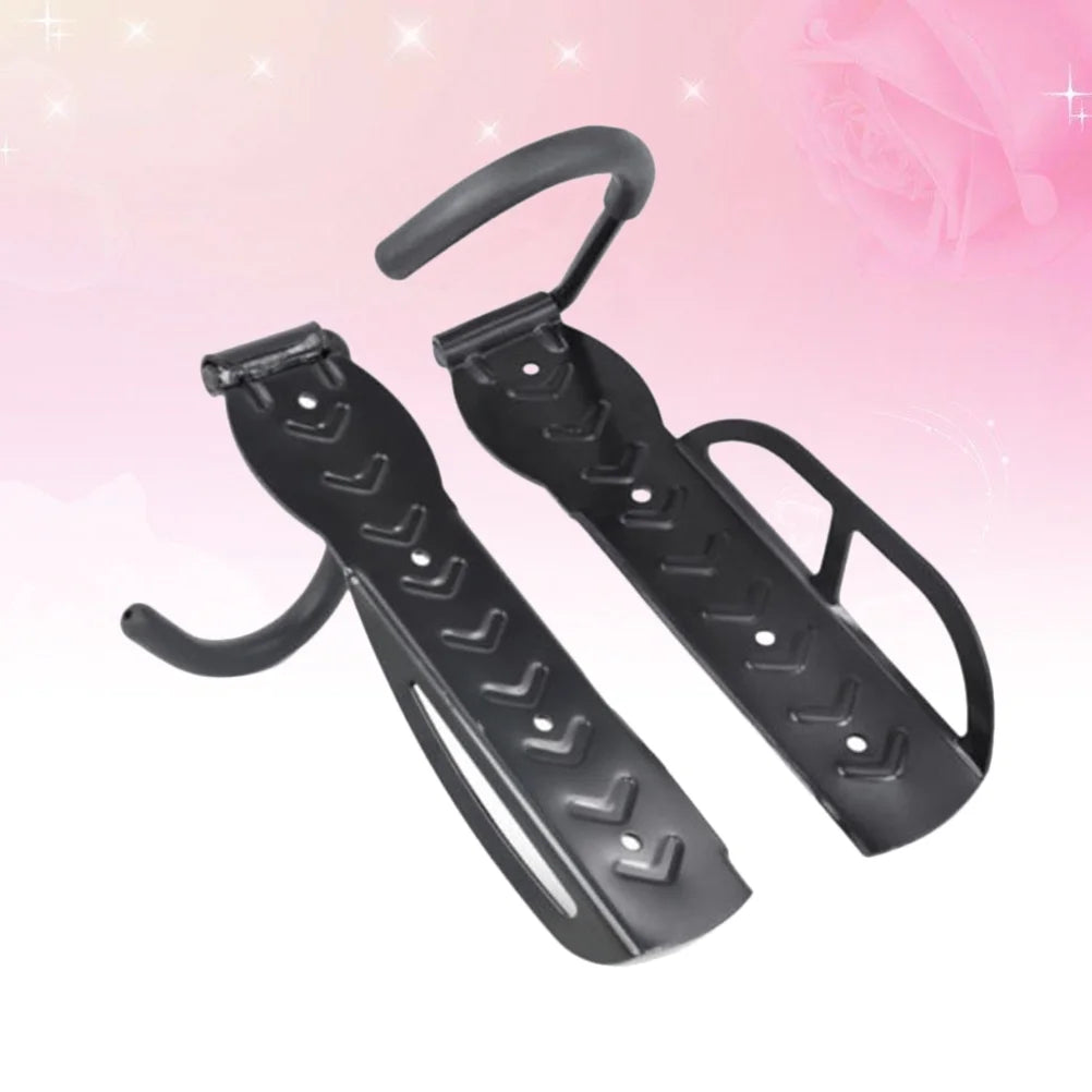 2pcs Black Heavy Duty Bike Wall Mounted Hooks F3098