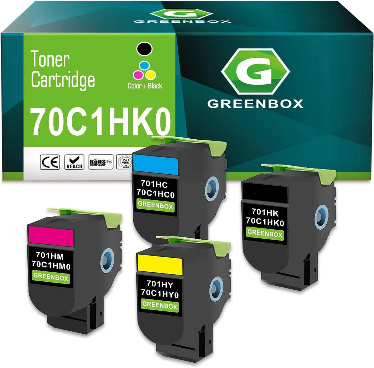 4 Pack High Yield Remanufactured Toner Cartridge for Lexmark Printer T863525