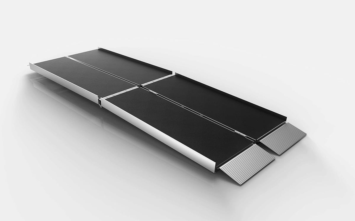 Suitcase Trifold Portable Ramp with Slip-Resistant Surface, 7 Foot B491