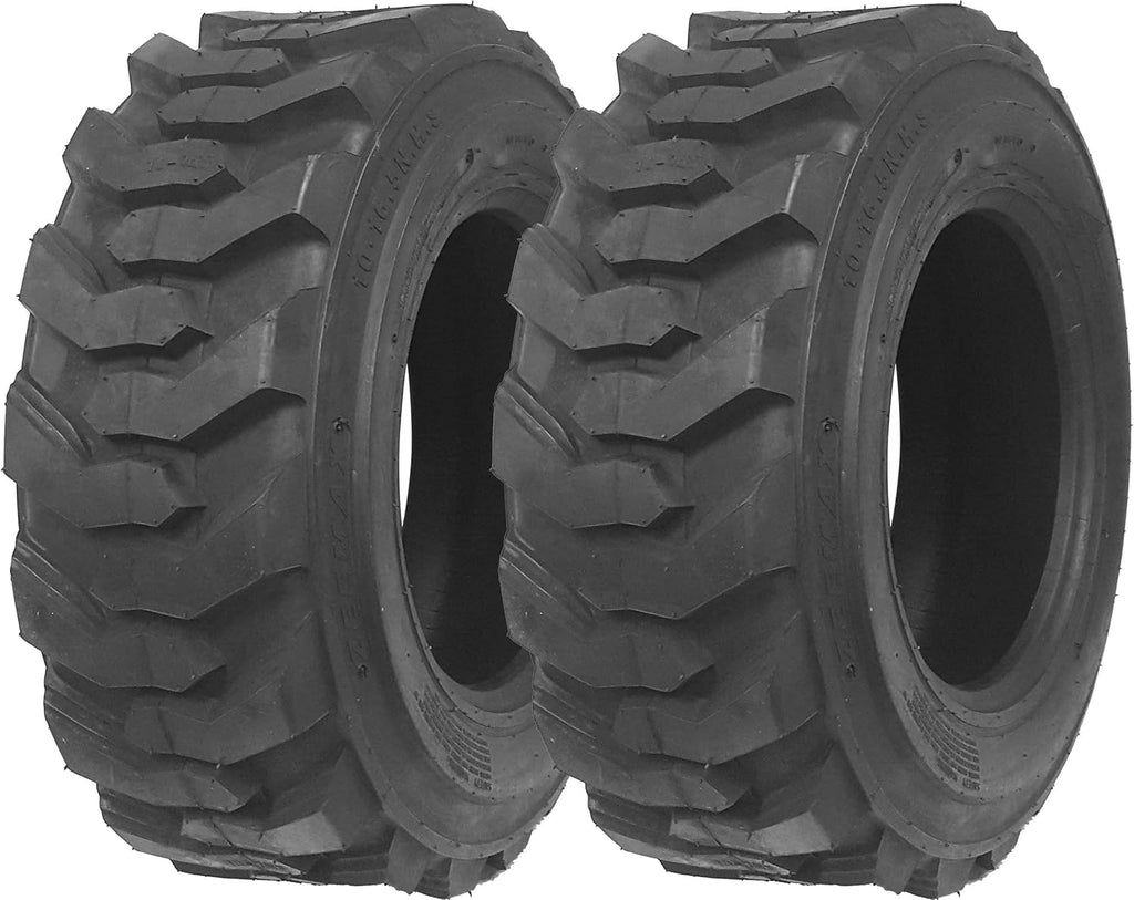 Set of 2 Heavy Duty 10-16.5 Skid Steer Tires 10 ply C11214