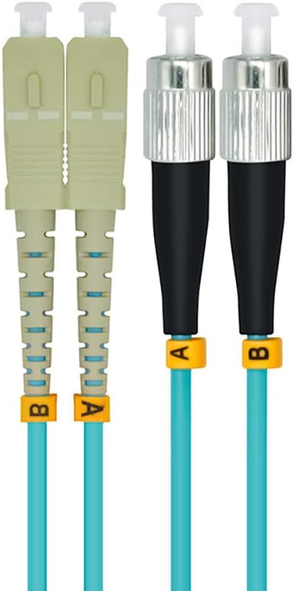 30M LC to LC 10G OM3 Armored Duplex Fiber Optic Cable, Pack of 2 W815691