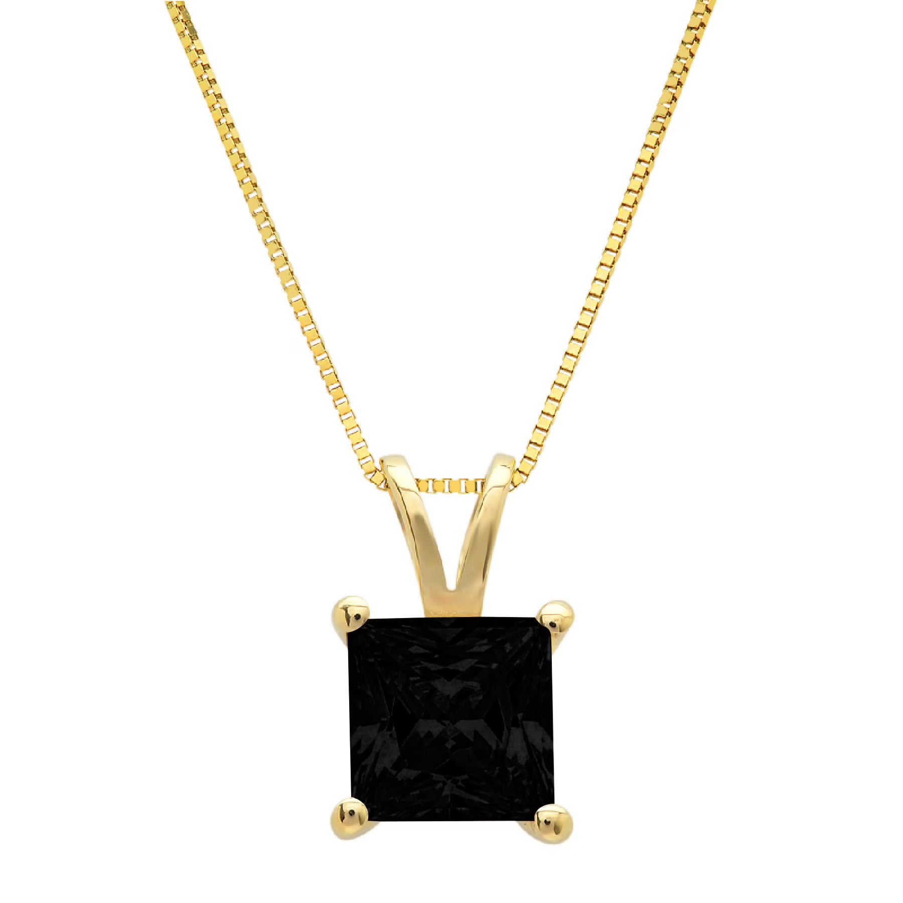 14k Yellow Gold Onyx Pendant with 18" Chain E279