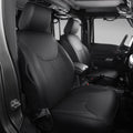 Black+Red PU Leather Seat Covers for Jeep Wrangler JK 4 Door Z241218