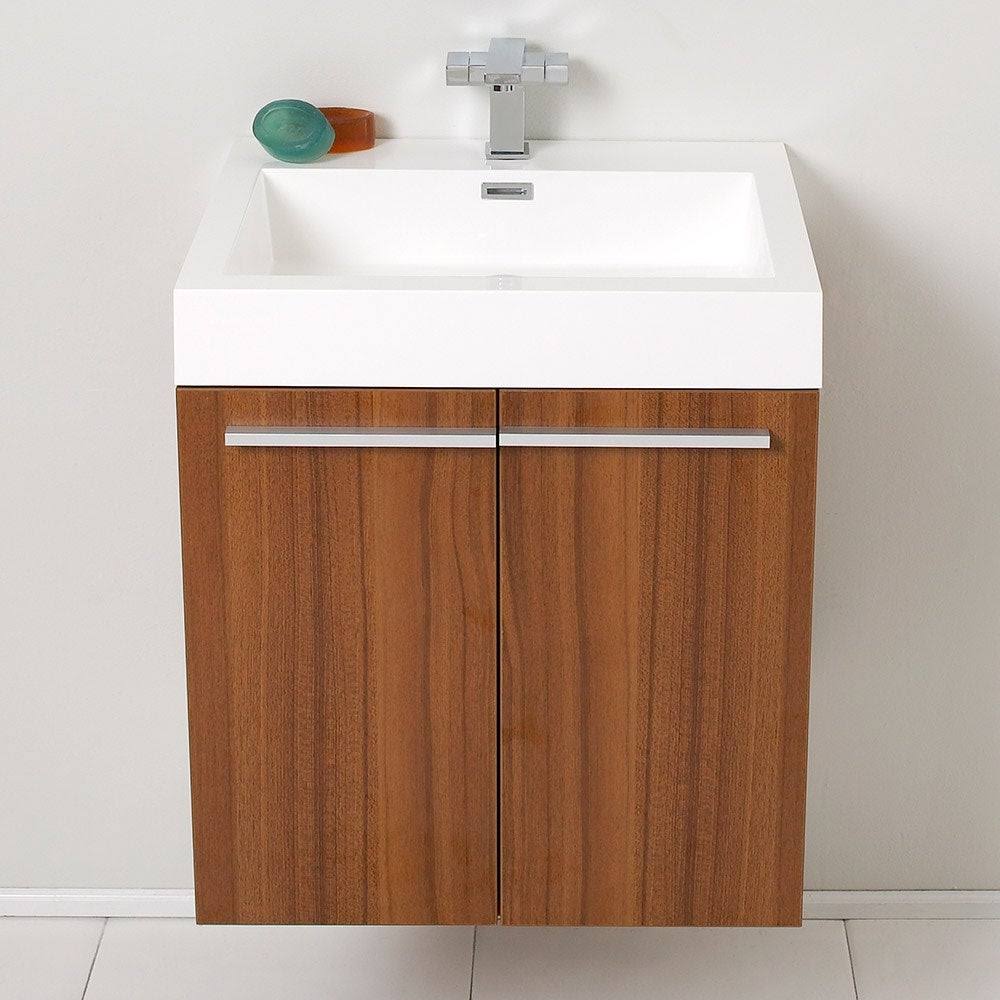 Walnut Bathroom Cabinet with Integrated Sink S965040