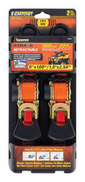 Orange Retractable Tie Down Strap 2 Pk F277740