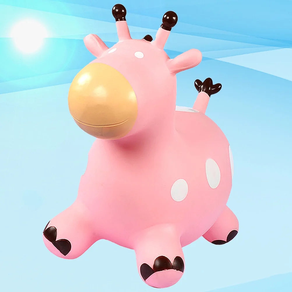 Inflatable Bouncing Horse Toy with Air Pump (Pink) A685