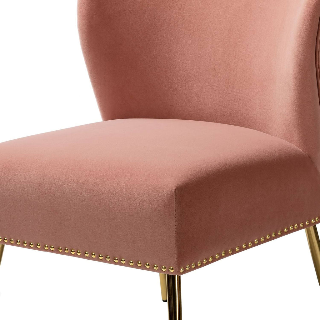 Teal Accent Side Chair with Nailhead Trim O6397