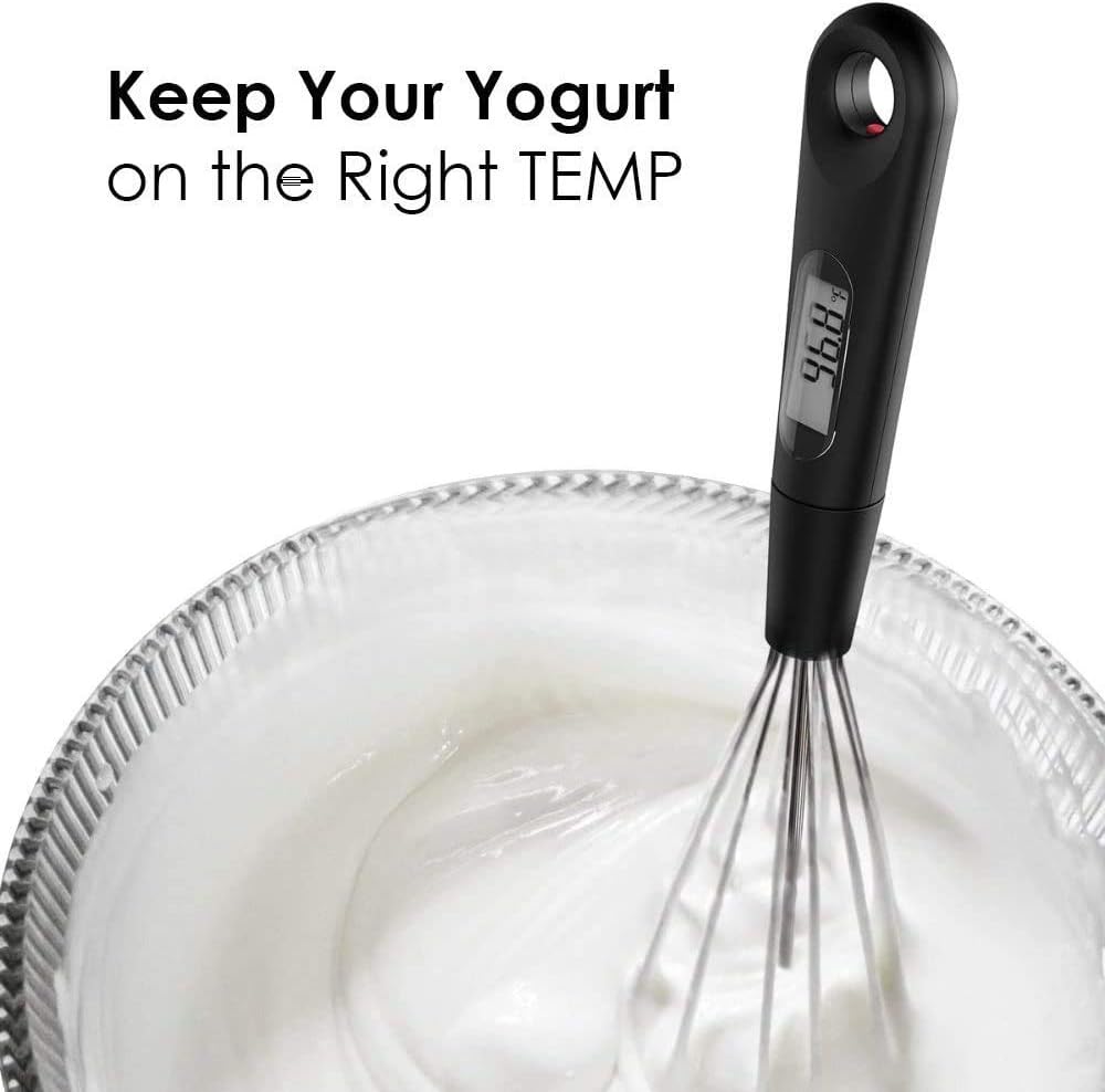 2 in 1 Stainless Steel Whisk Egg Beater & Instant Thermometer Probe 12 inch Pack of 2 Y189