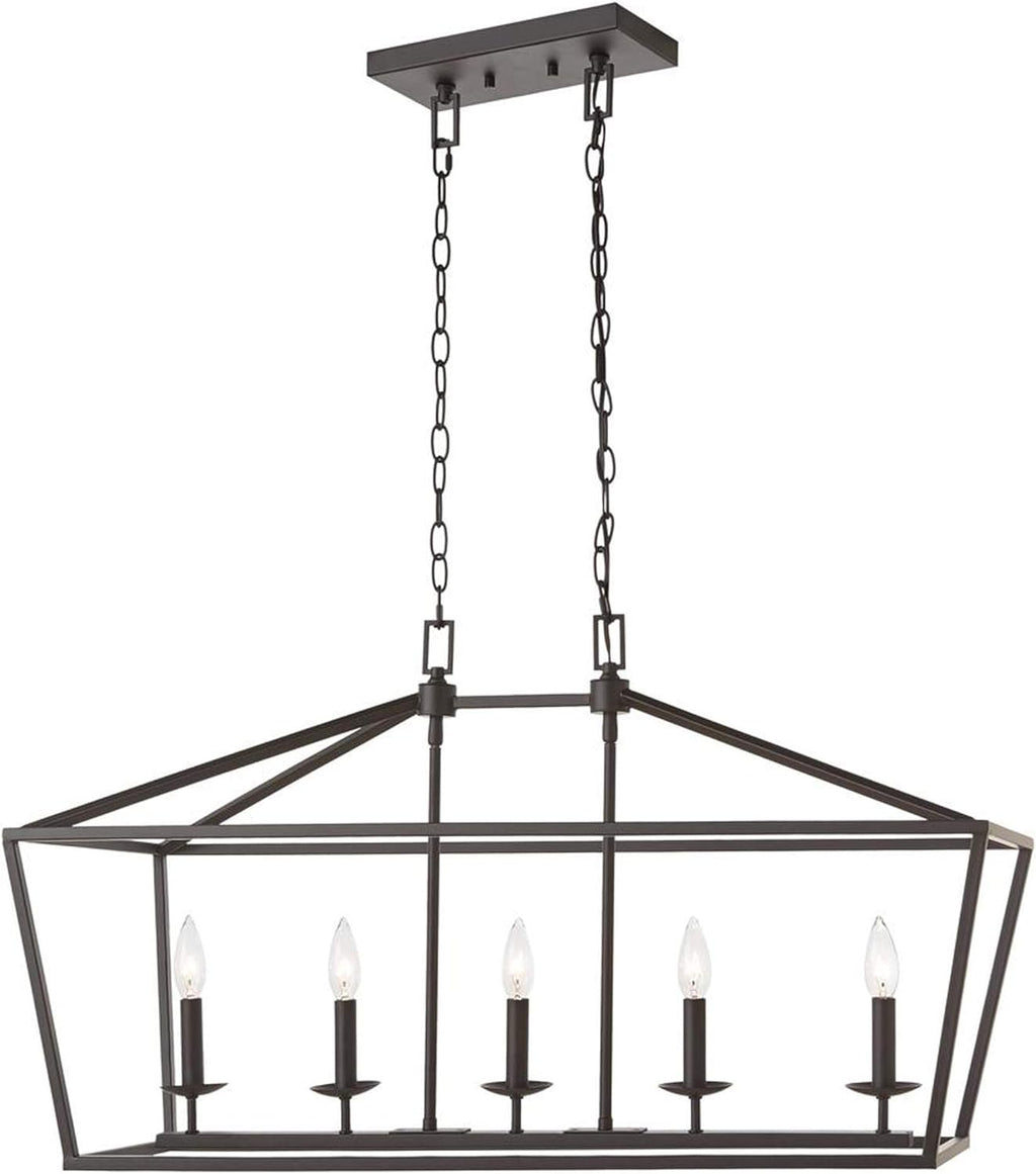 Bronze Caged Island Chandelier U619874
