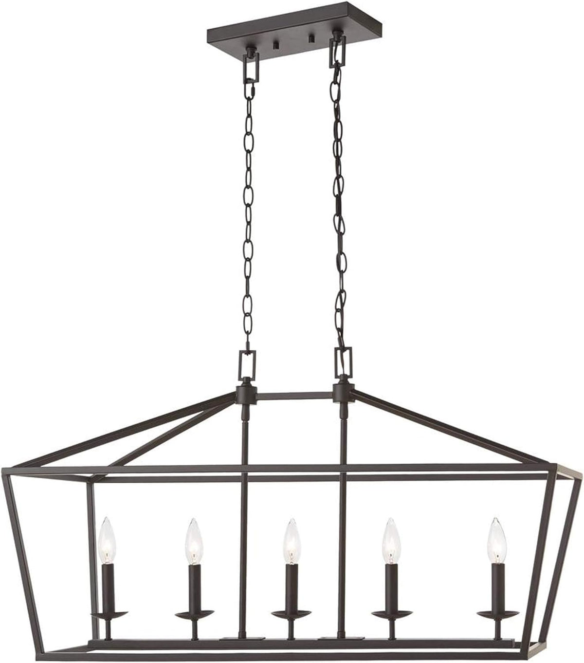 Bronze Caged Island Chandelier U619874