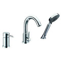 Single Handle Deck Mounted Roman Tub Faucet with Diverter and Handshower Chrome L227