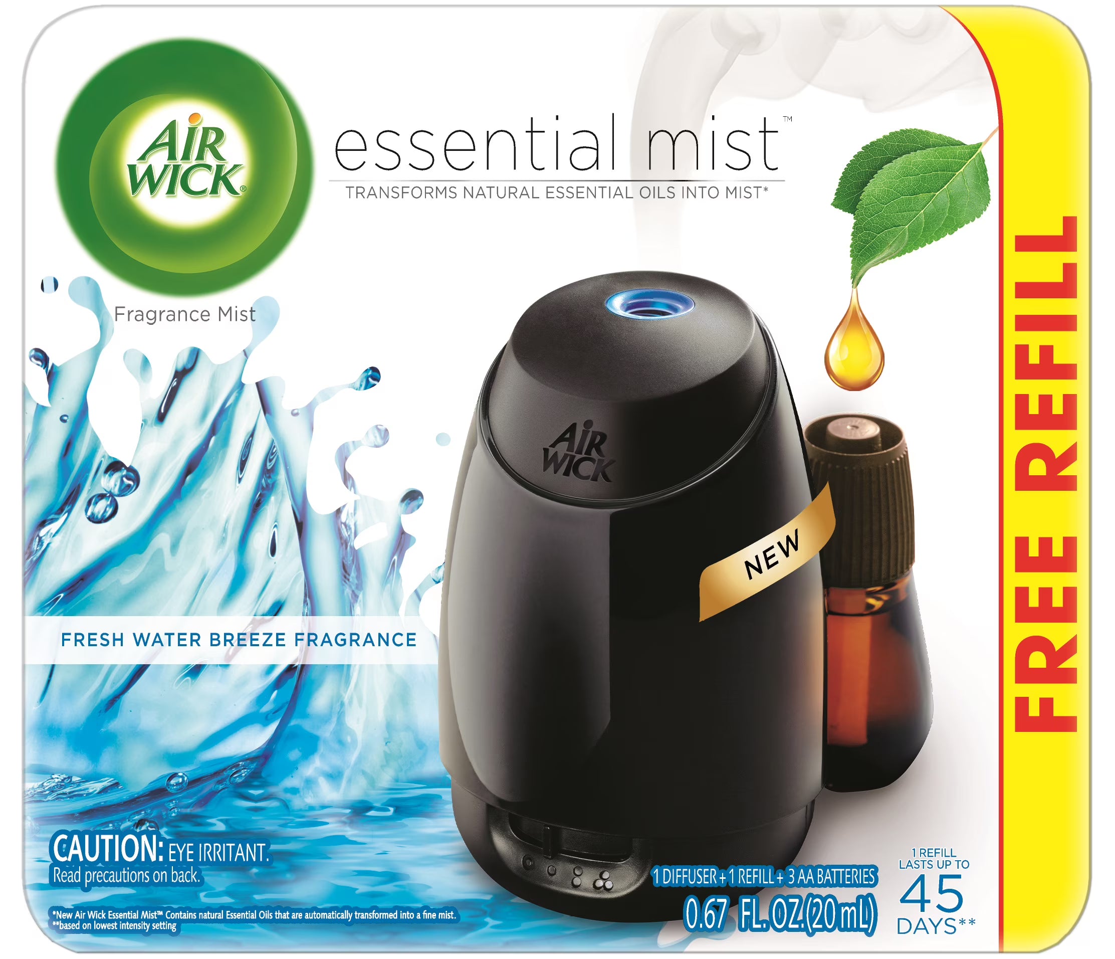 Essential Mist Fragrance Oil Diffuser Kit with 1 Refill B89548