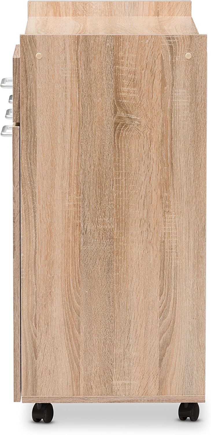 White/Oak Brown Kitchen Cabinet I7124