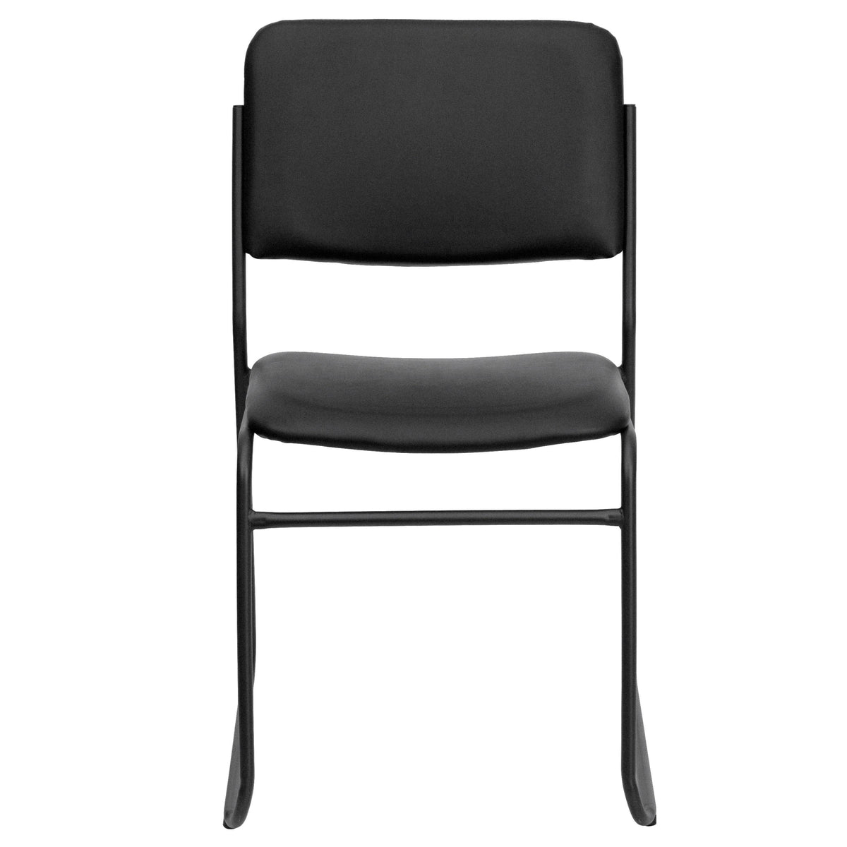 Black Stacking Chair with Sled Base V7483