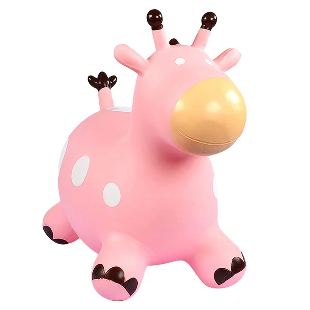 Inflatable Bouncing Horse Toy with Air Pump (Pink) A685