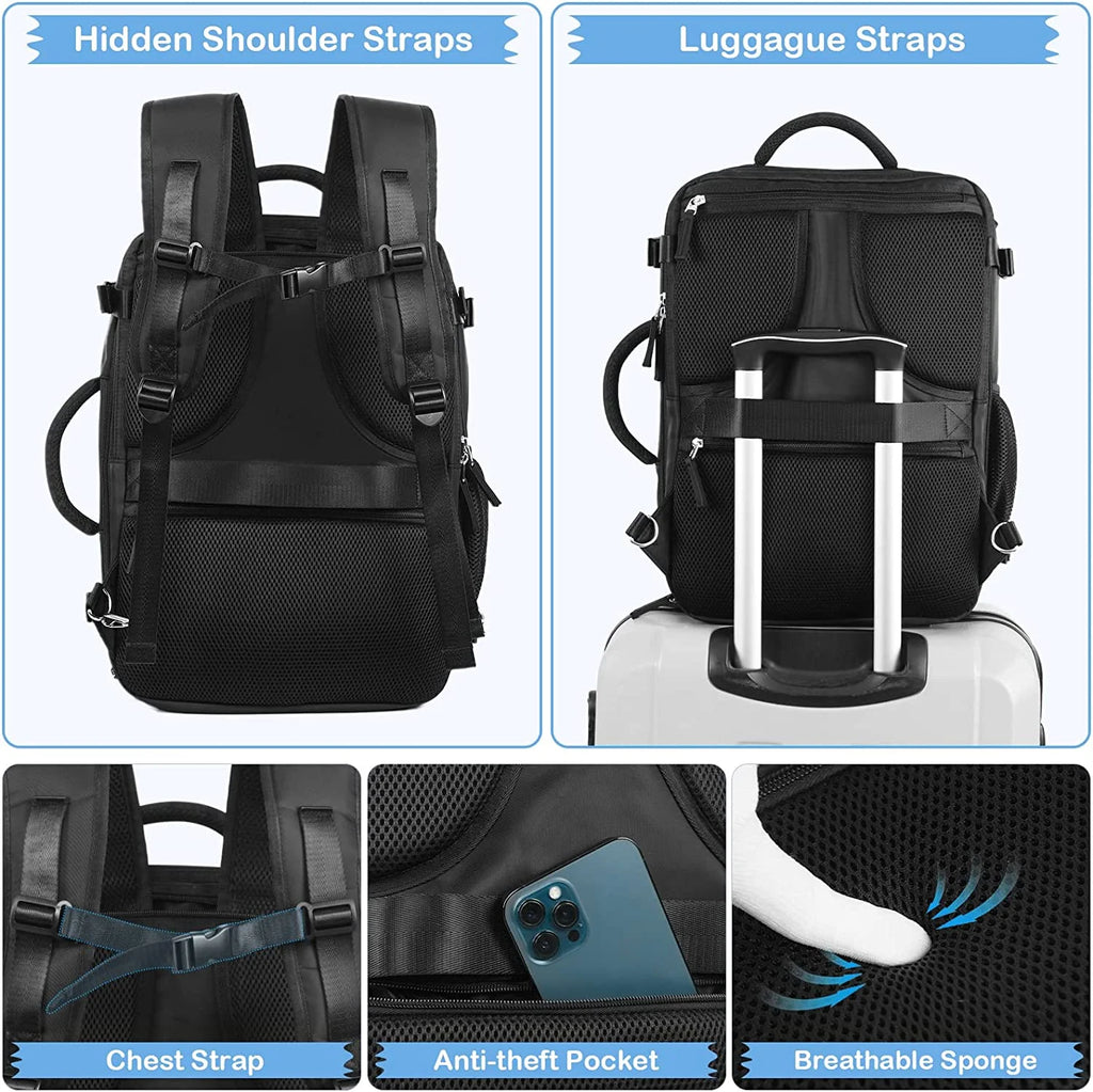 Extra Large 40L Waterproof Travel Backpack (Black) K765428
