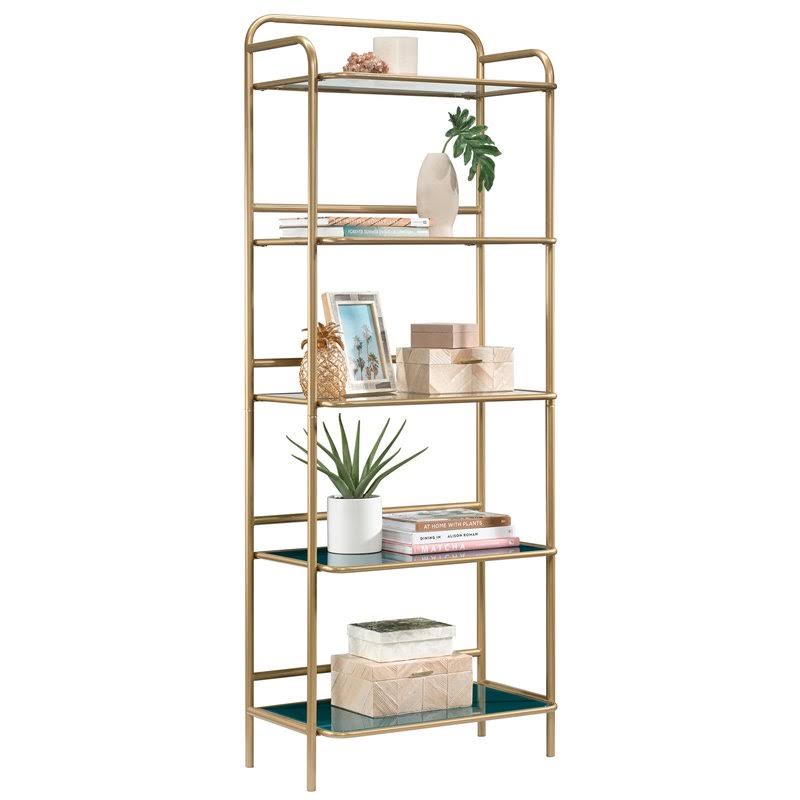 5-Shelf Bookcase in Satin Gold B54750