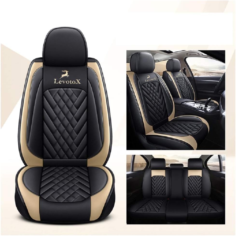 Red 5 Seats Full Set Car Seat Covers Q634901