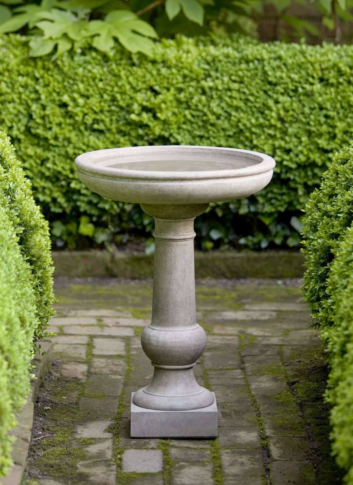 Grey Stone Tea Table Birdbath I6524