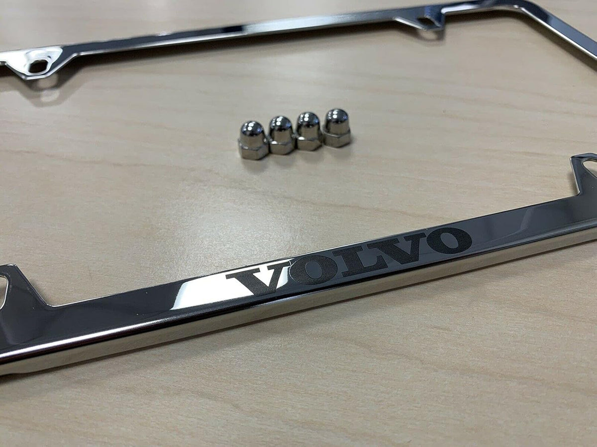 Polished Stainless Steel License Plate Frame, Pack of 2 X91466