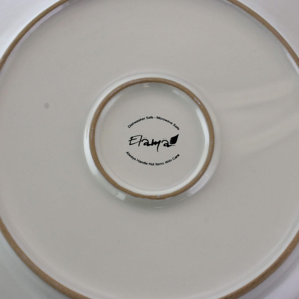 16 Piece White Stoneware Dinnerware Dish Set W252452