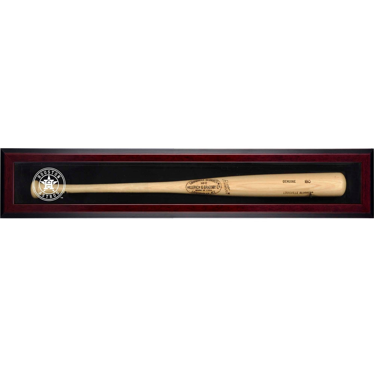 Mahogany Framed Single Bat Display Case M279