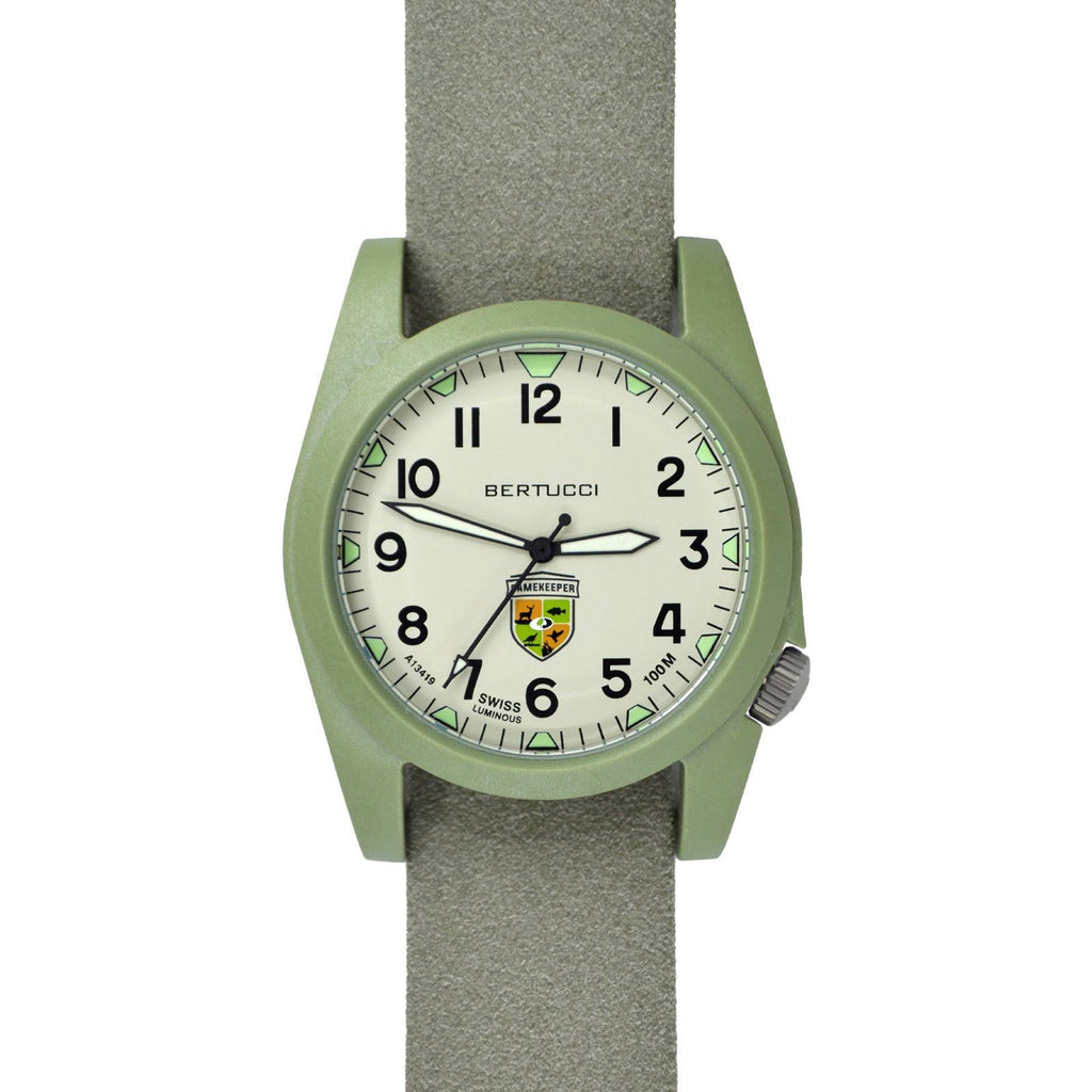 Black Coyote Survival Leather Watch O977986