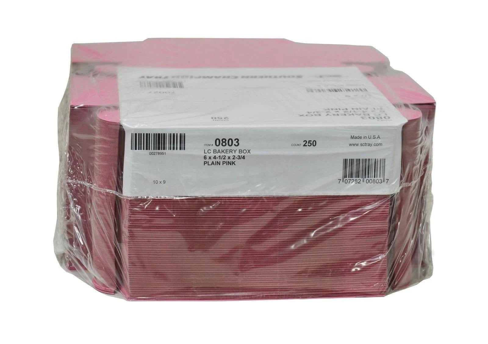 6x4x3 Pink Boxes (250) F24607