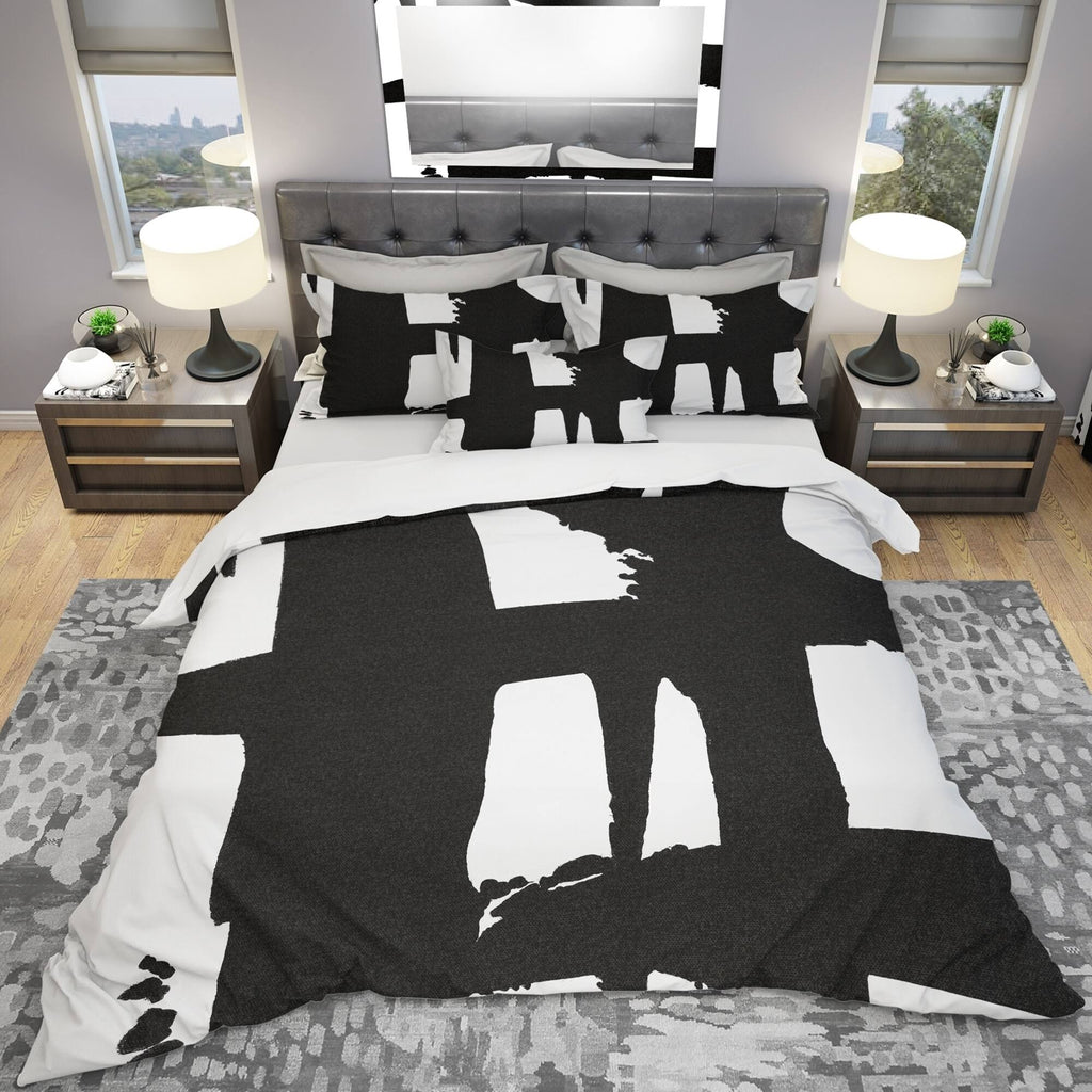 Twin Geometric Bedding Set with Duvet Cover and Sham A16724