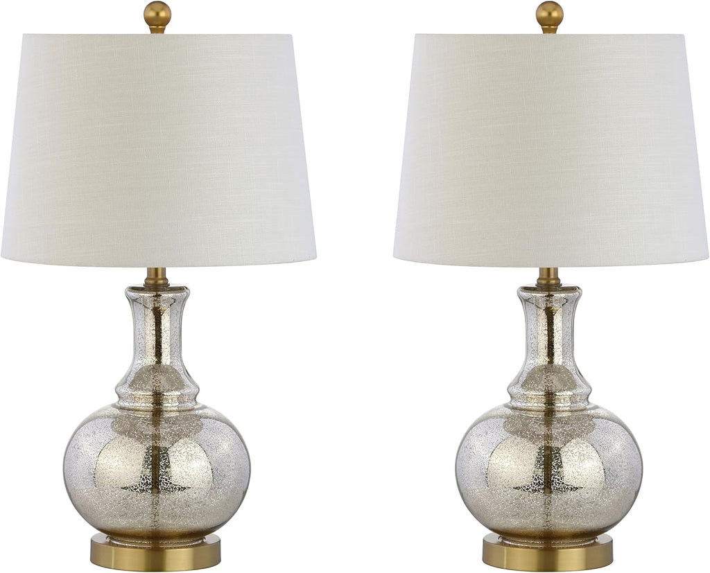25 Glass LED Table Lamp MercurySilver/BrassGold Set of 2 G938