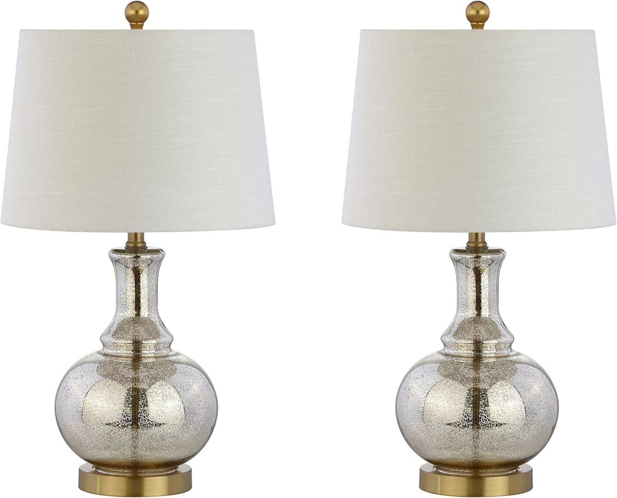 25 Glass LED Table Lamp MercurySilver/BrassGold Set of 2 G938