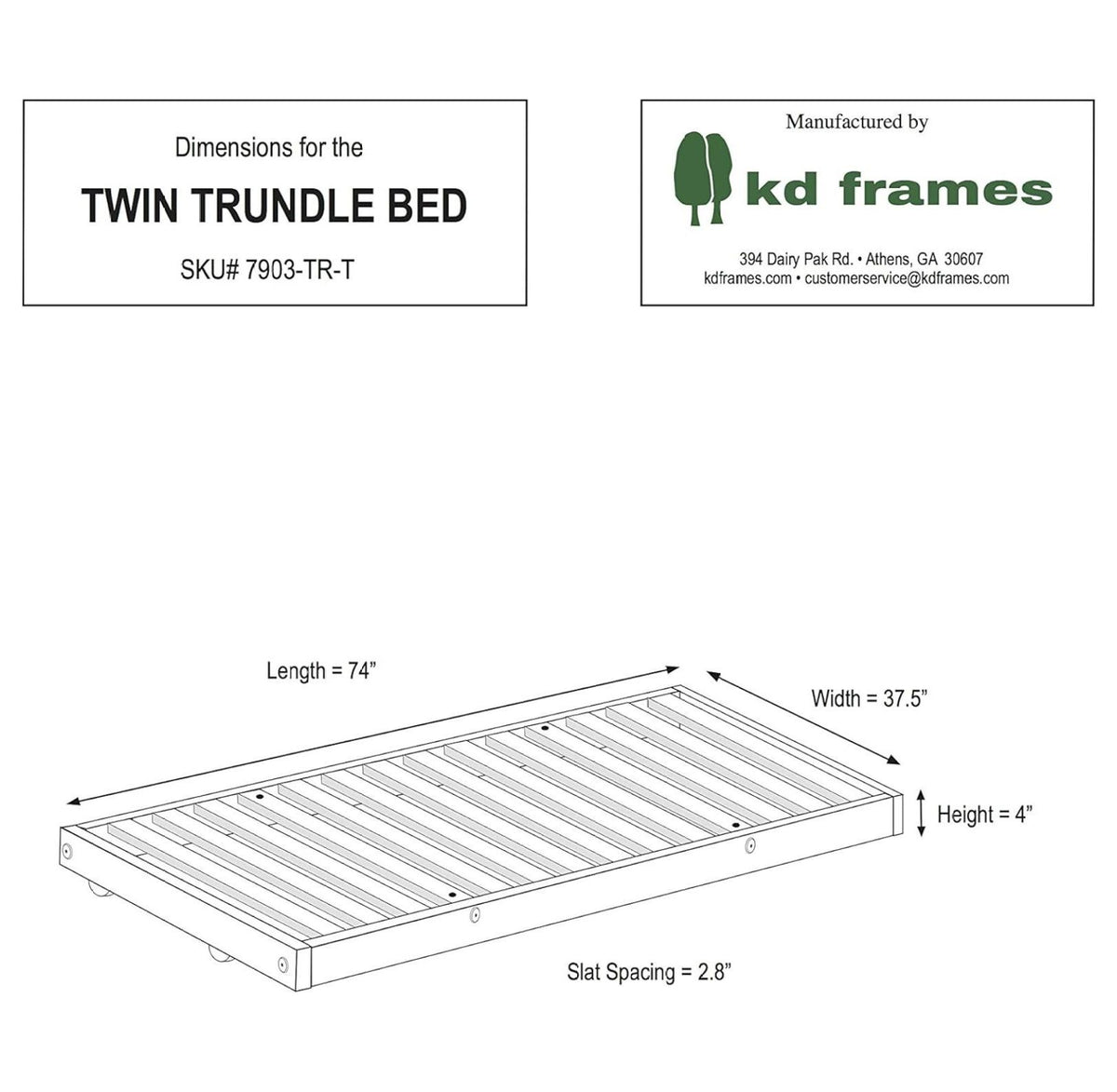 Natural Wood Trundle O8493