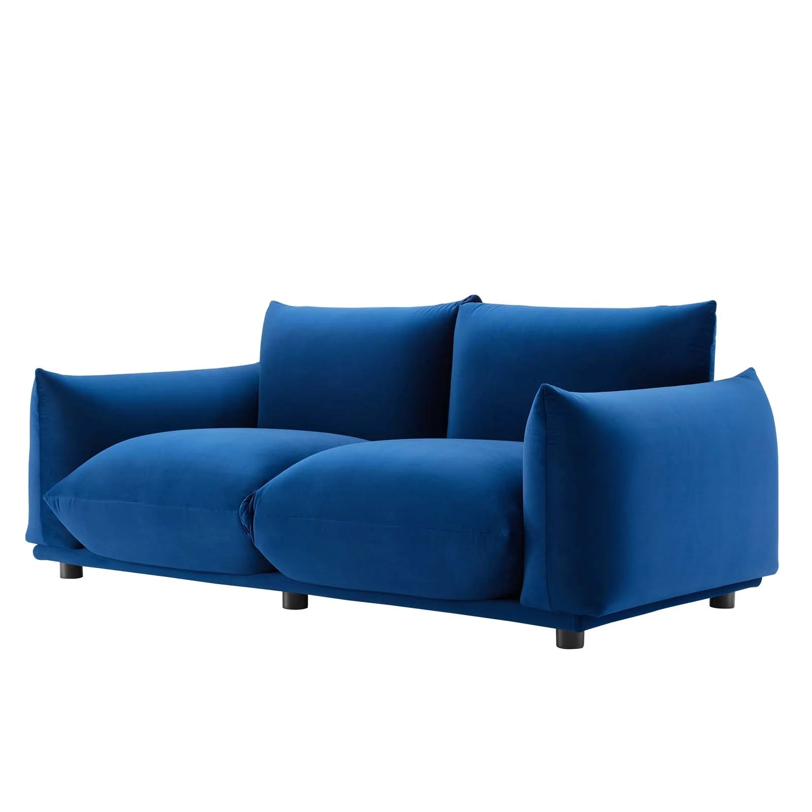 Blue Navy Velvet Loveseat Sofa C353154
