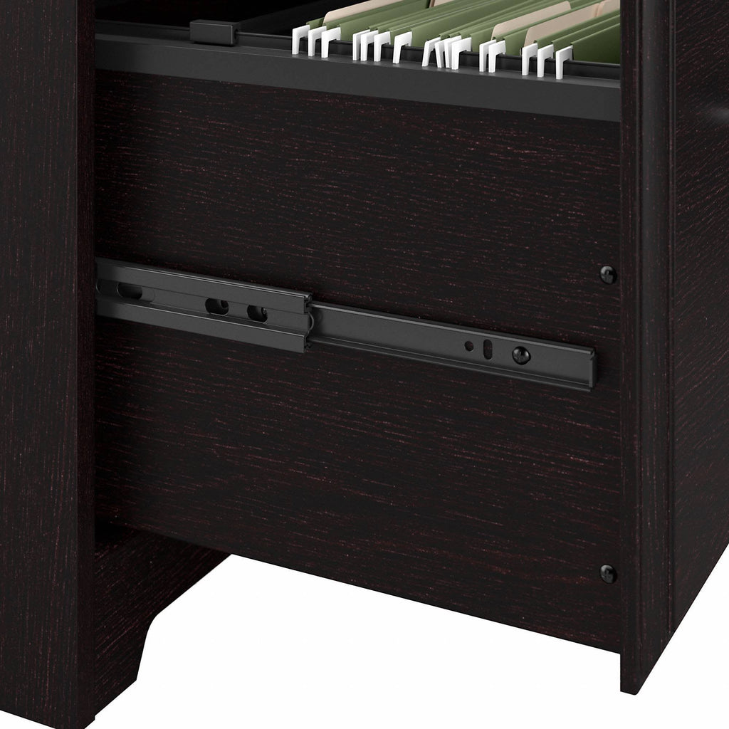 60W Computer Desk with Drawers in Espresso Oak X90155