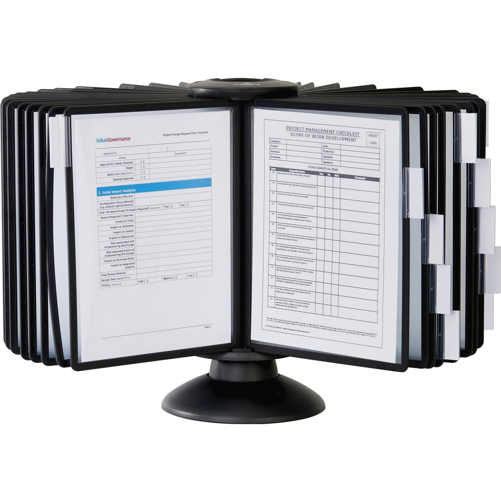 Black Sherpa 40-Panel Carousel Reference System, 80-Sheet Capacity I8229