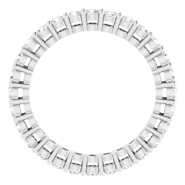 14K White 7/8 CTW Natural Diamond Eternity Band Size 5 P236893