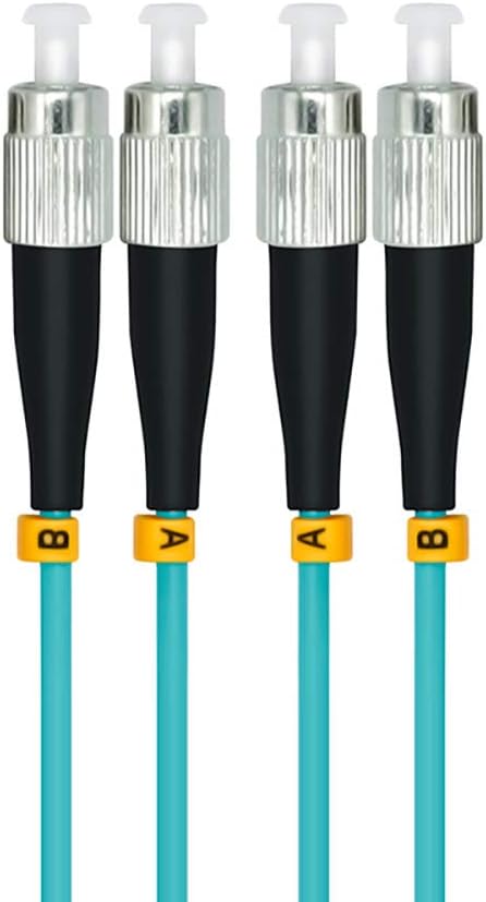 30M LC to LC 10G OM3 Armored Duplex Fiber Optic Cable, Pack of 2 W815691