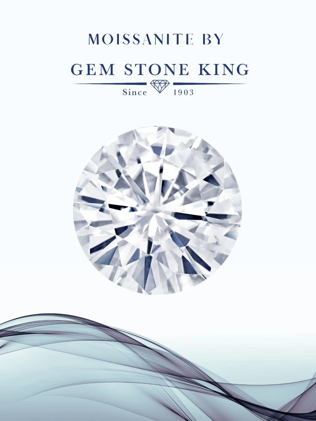 925 Sterling Silver 10K Yellow Gold Blue Created Sapphire White Moissanite 3 Stone Engagement Ring S970