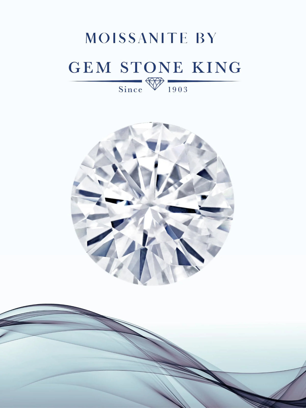 925 Sterling Silver 10K Yellow Gold Blue Created Sapphire White Moissanite 3 Stone Engagement Ring S970