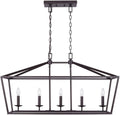 Bronze Caged Island Chandelier U619874